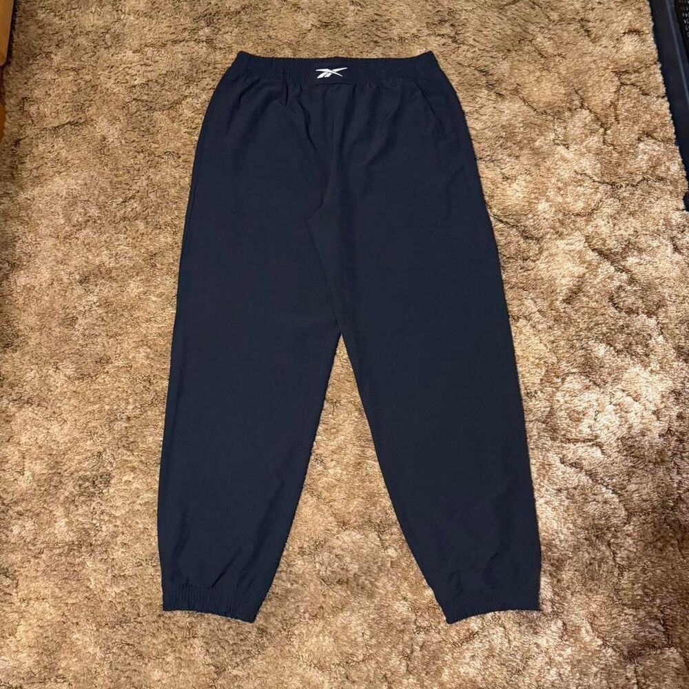 Reebok Speedwick Jogger Sweatpants Navy Blue Elastic Cuff Medium